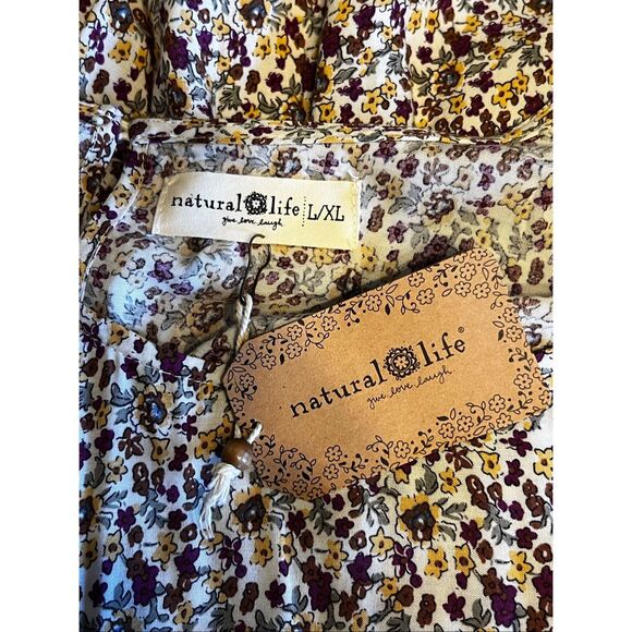 Natural Life Floral ditzy Print Women's Dress L/XL cottagecore career - Picture 8 of 8